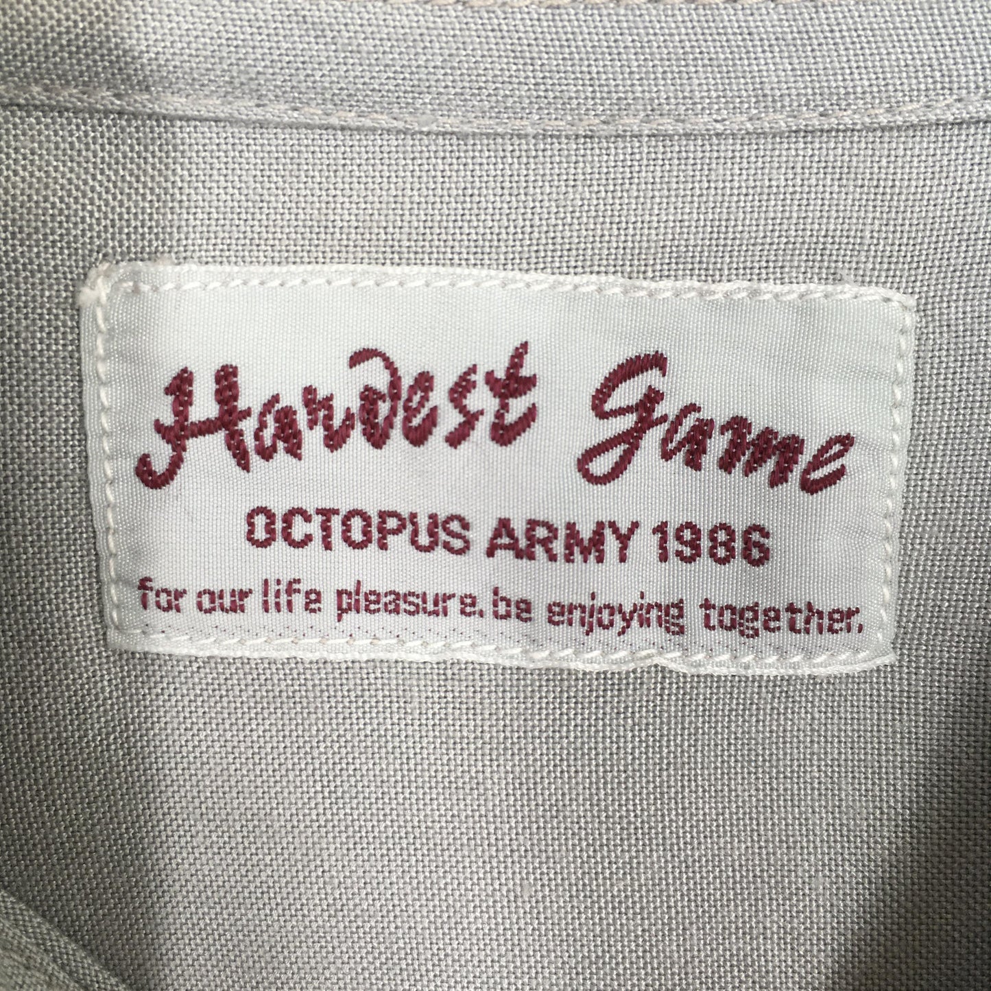 Octopus Army Bowling Rayon Shirt Medium