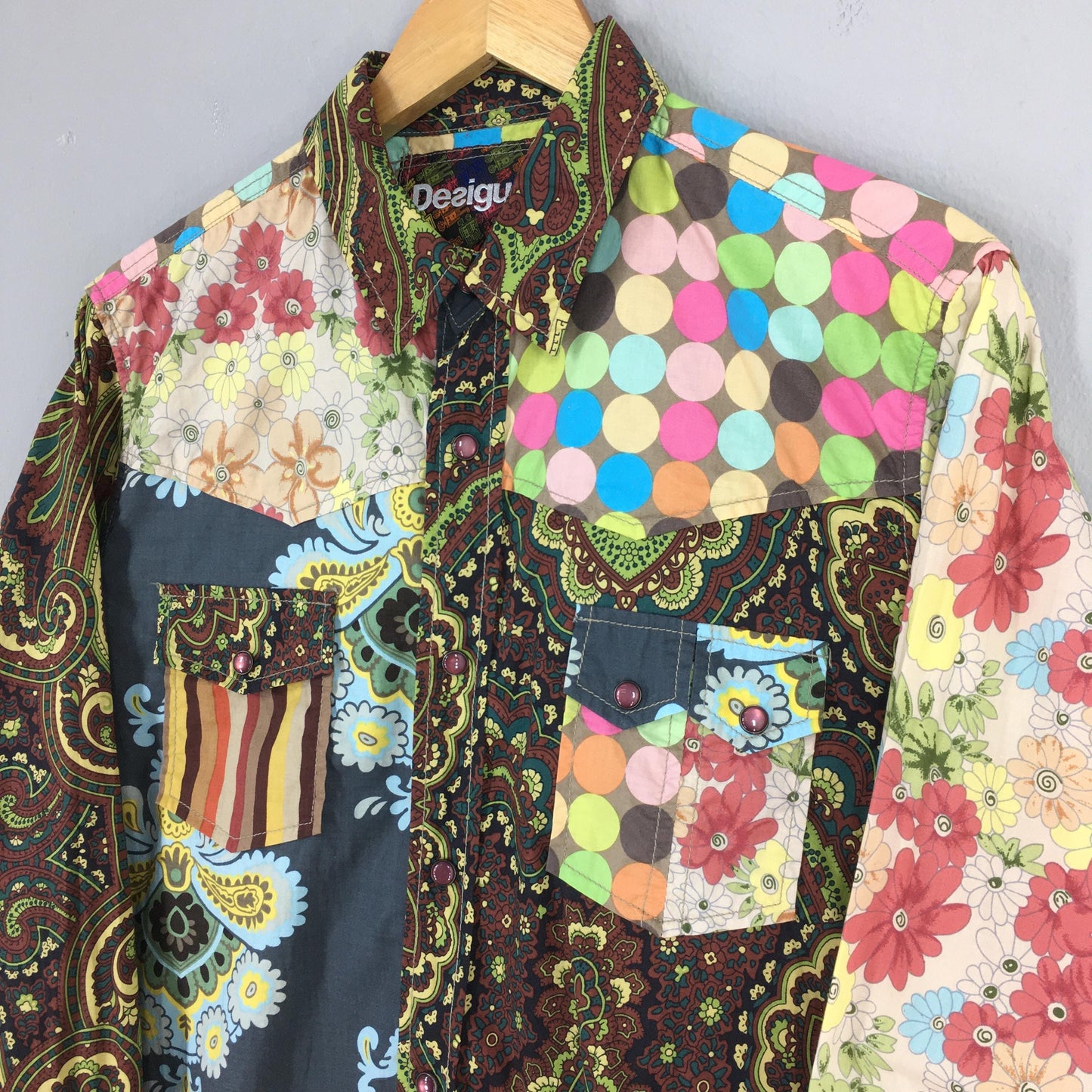 Desigual Funky Pop Art Multicolor Shirt Medium