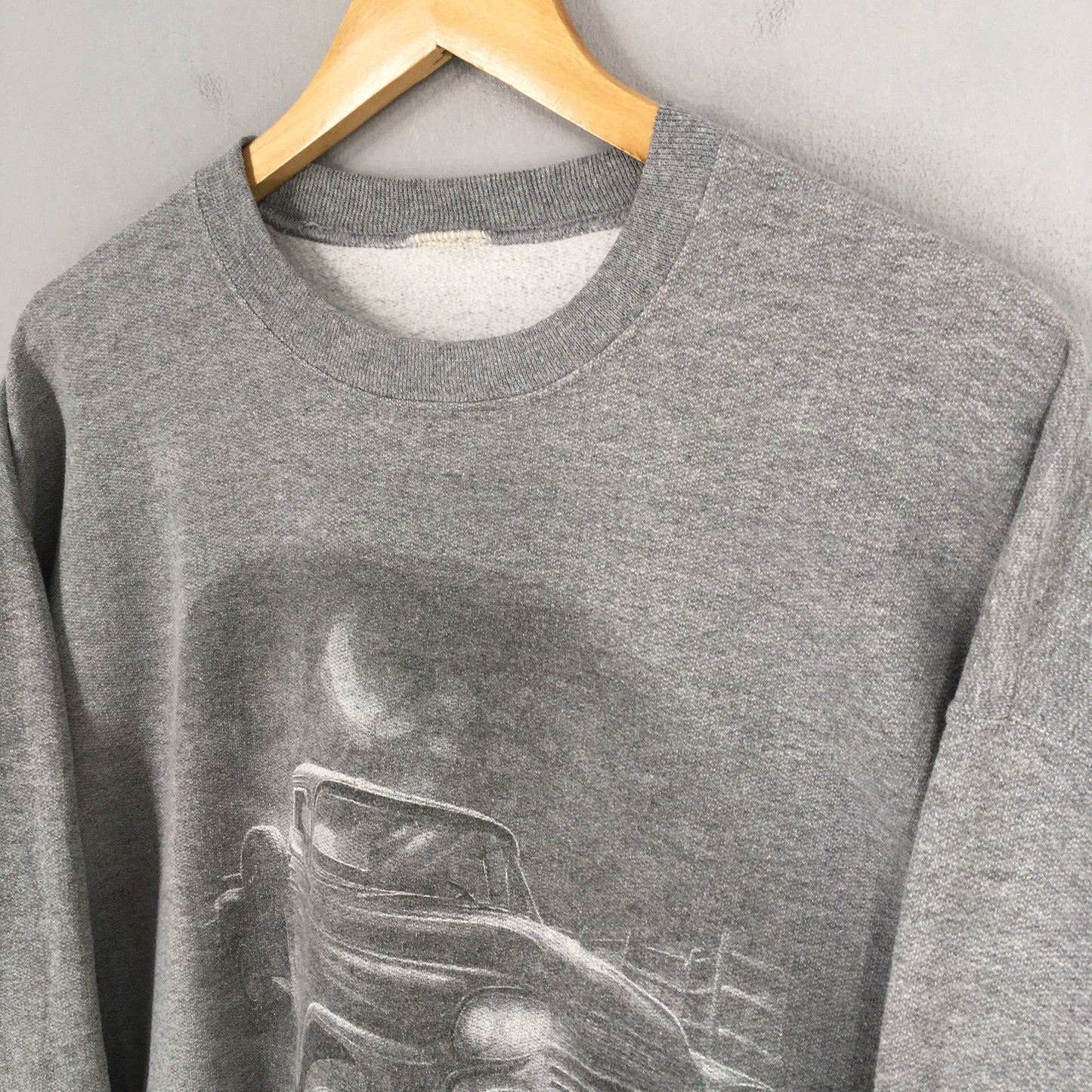 Classic Cool Pickups Cars Gray Sweatshirt Large