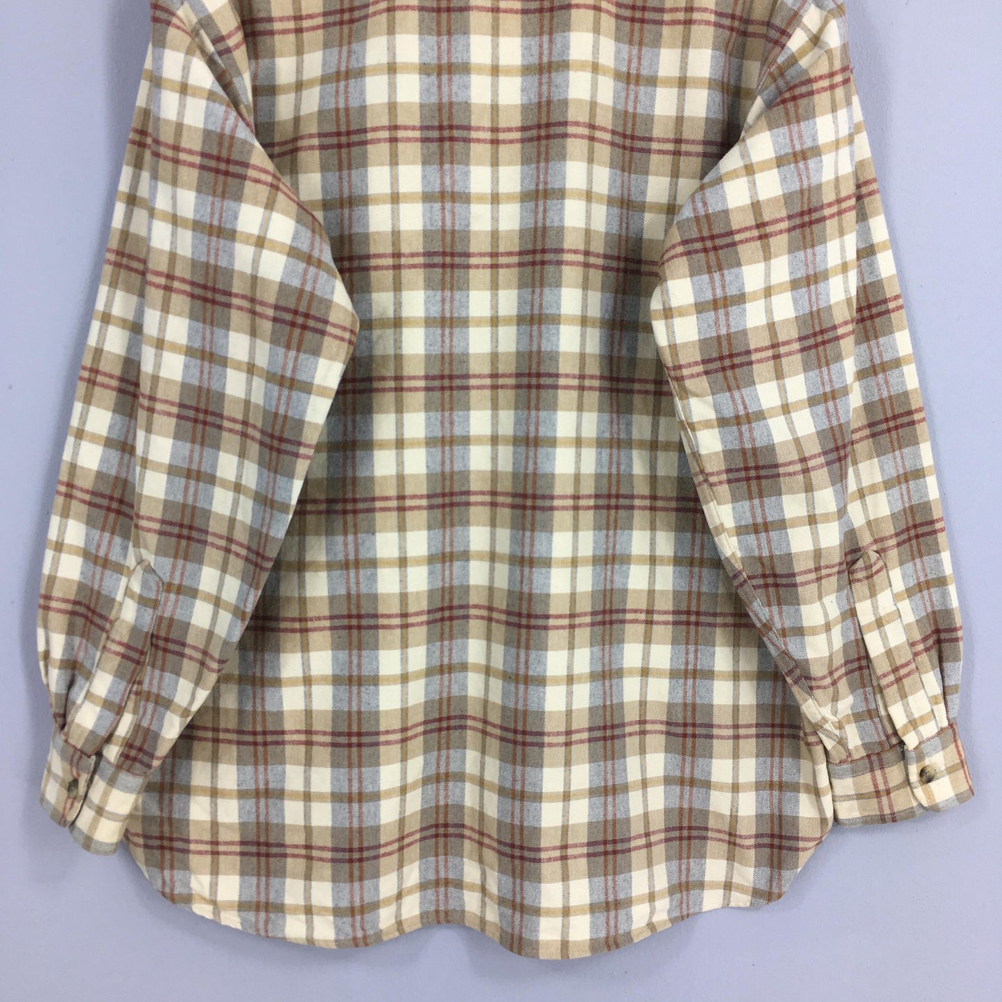 LL Bean Flannel Checkered Shirt Men Large