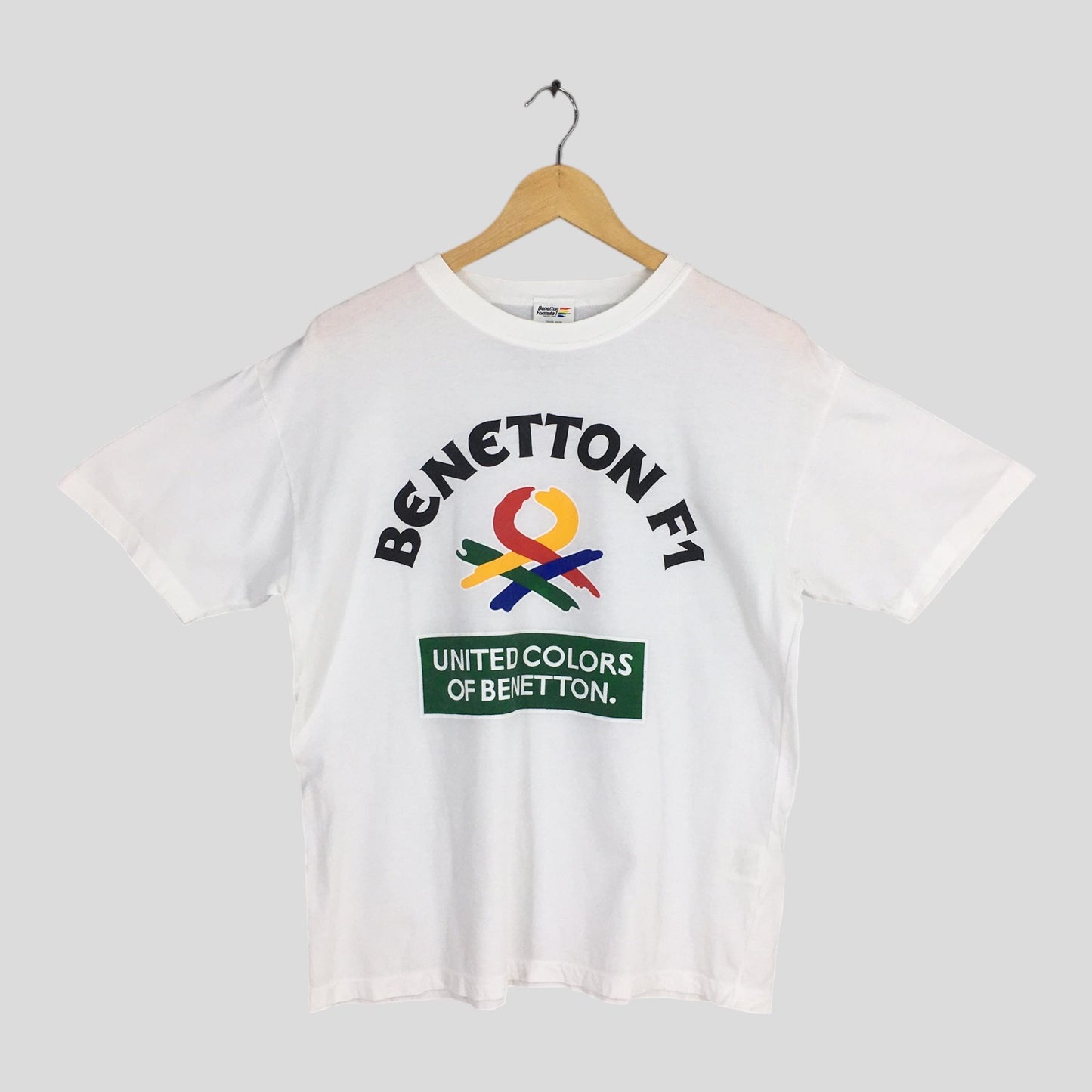 Benetton Formula 1 White T shirt Medium