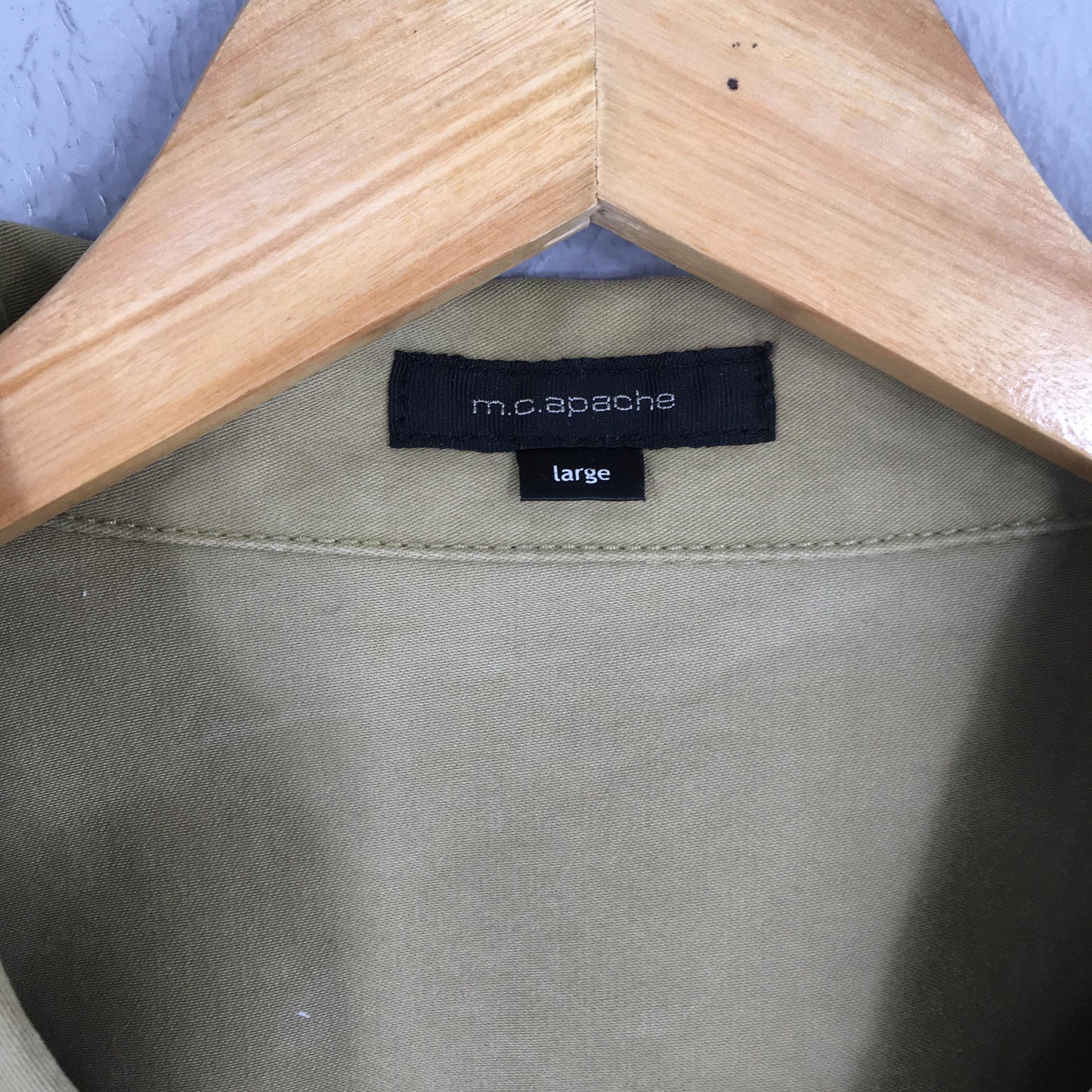 1990s Mc Apache Double Collar Beige Jacket Large