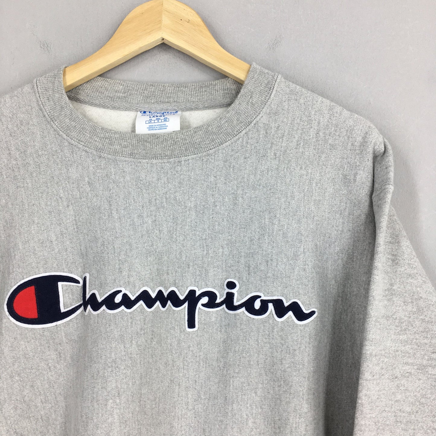 Champion Reverse Weave Gray Sweatshirt Large