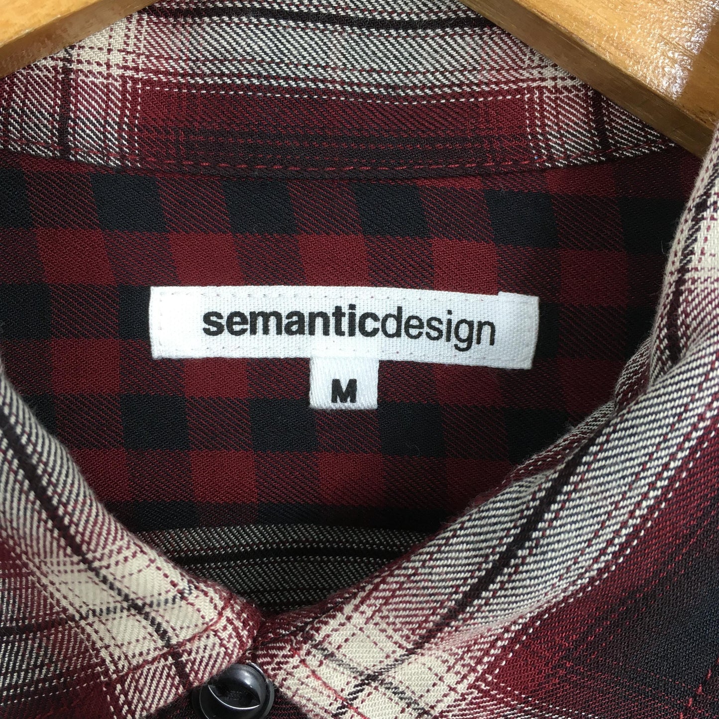 Semantic Design Checkered Multicolor Rayon Shirt Medium