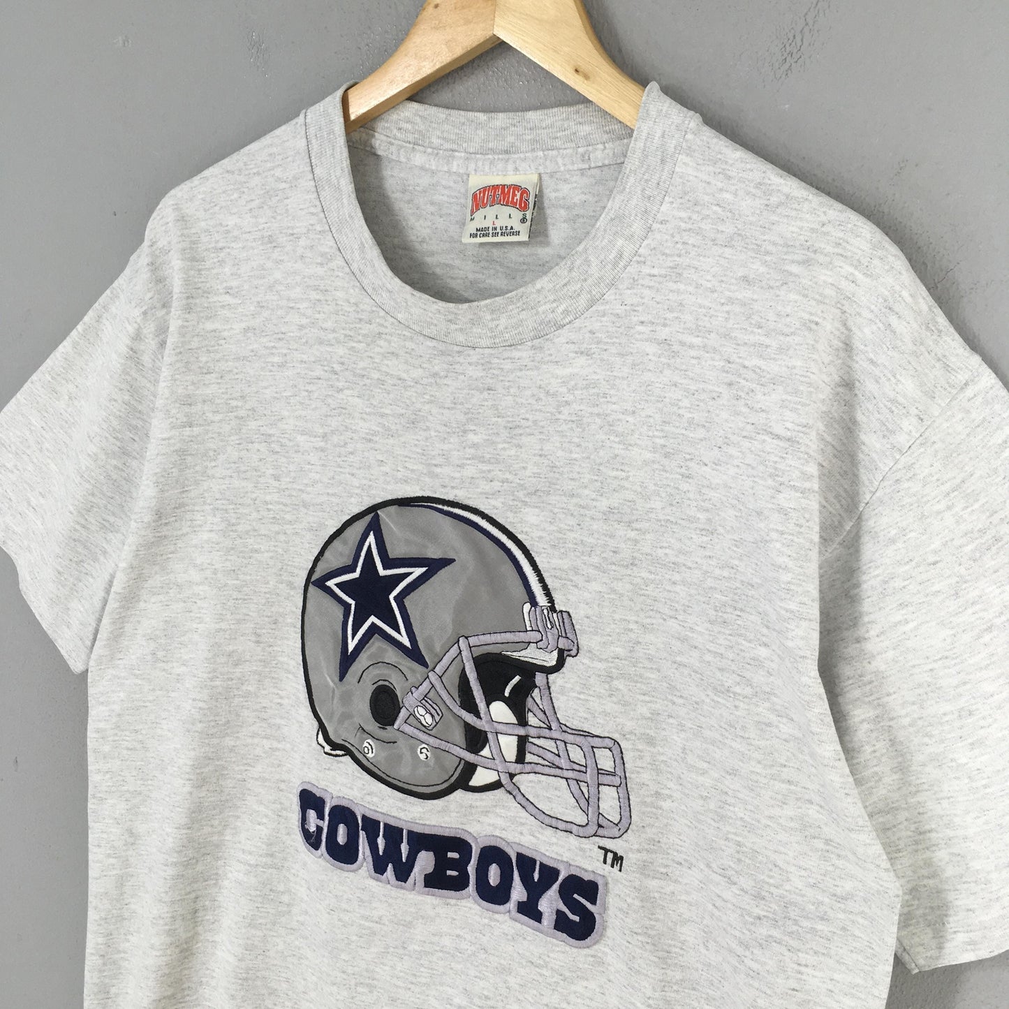 90s Dallas Cowboys NFL Gray T shirt Large