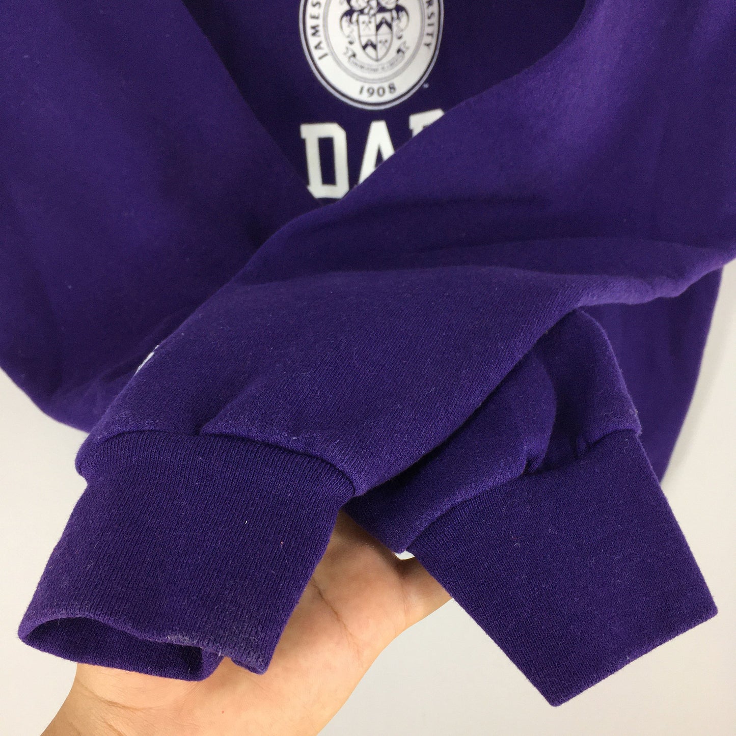 Champion James Madison JMU DAD Purple Sweatshirt Medium