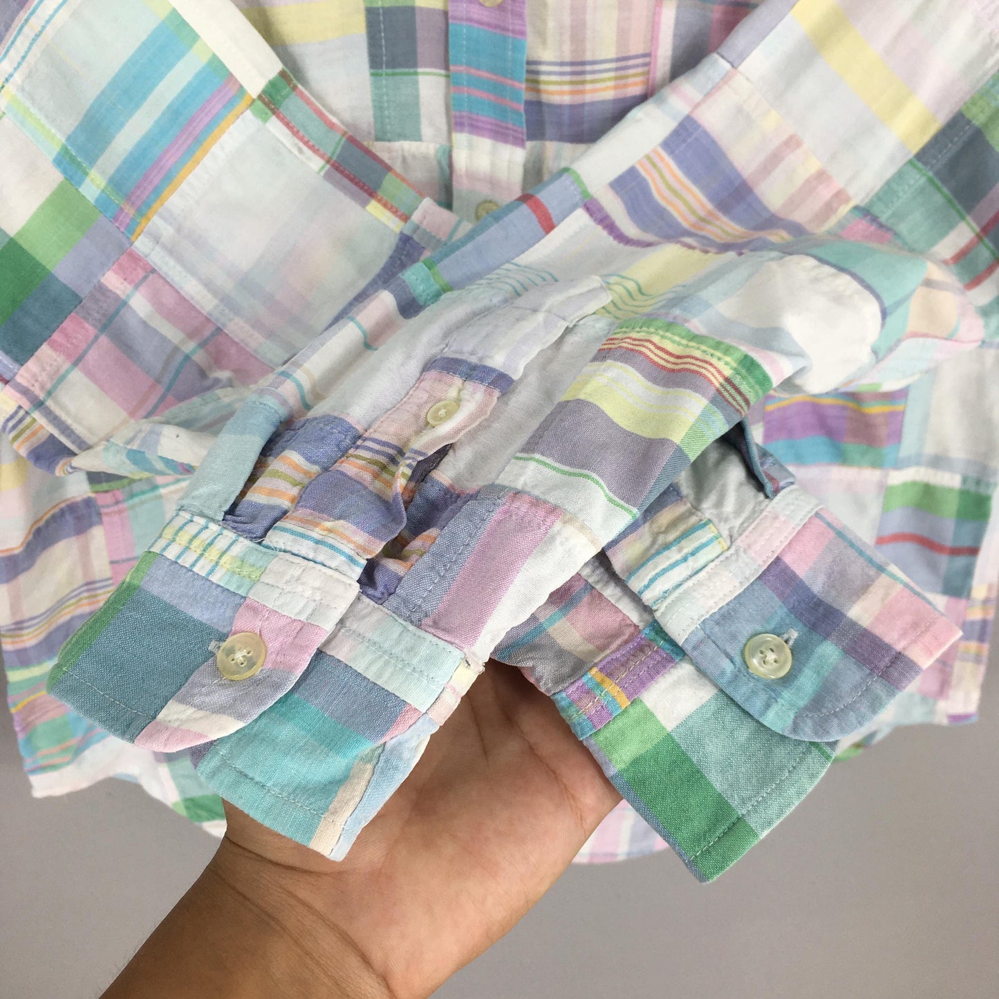 Polo Ralph Lauren Checkered Patchwork Shirt Small