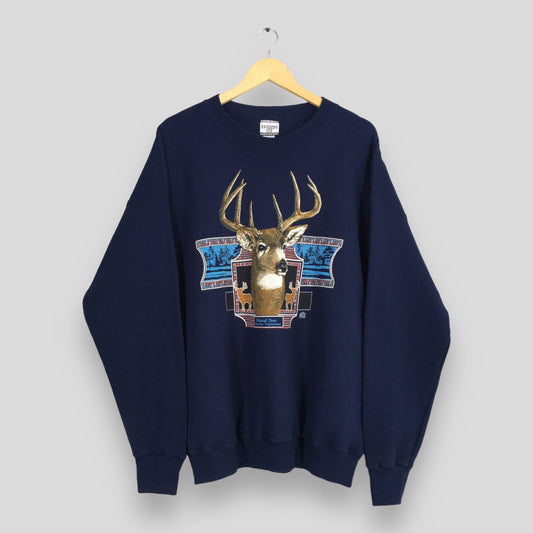 Whitetail Deer Animal Sweatshirt XLarge