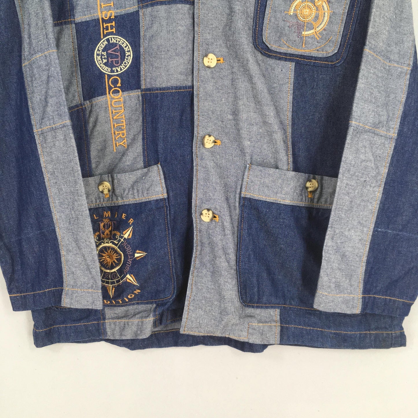 Bonskip Patchwork Denim Jeans Jacket Labor Medium