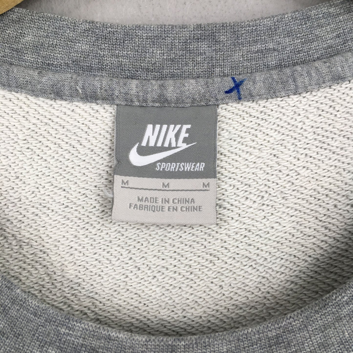 Nike Swoosh Gray Sweatshirt Medium