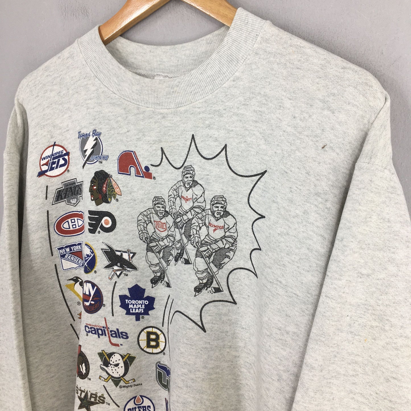 American Hockey Team NHL Gray Sweatshirt Large