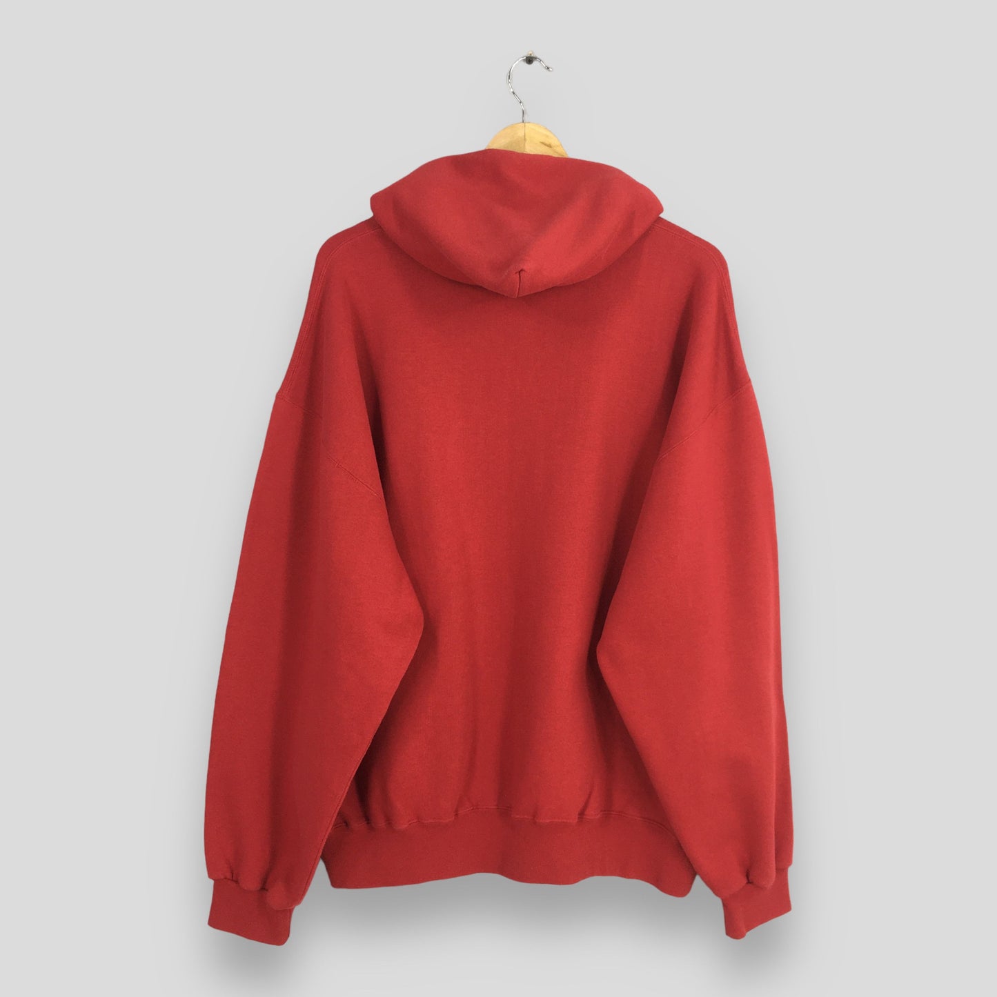 Russell Athletic Red Plain Hoodie Sweatshirt XXLarge