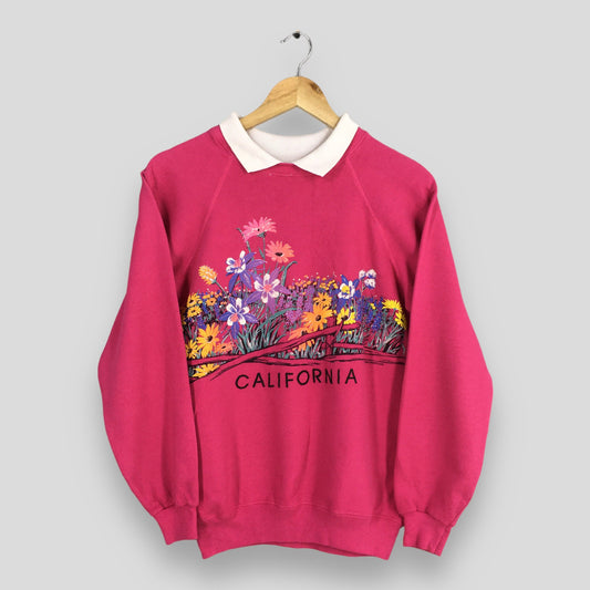 California Floral Aesthetic Sweatshirt Medium