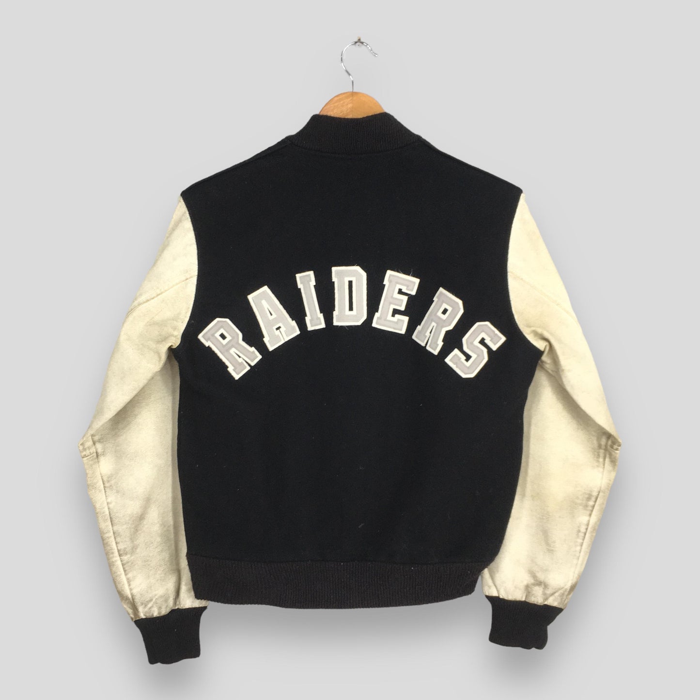 Oakland Raiders NFL Bomber Leather Jacket Small