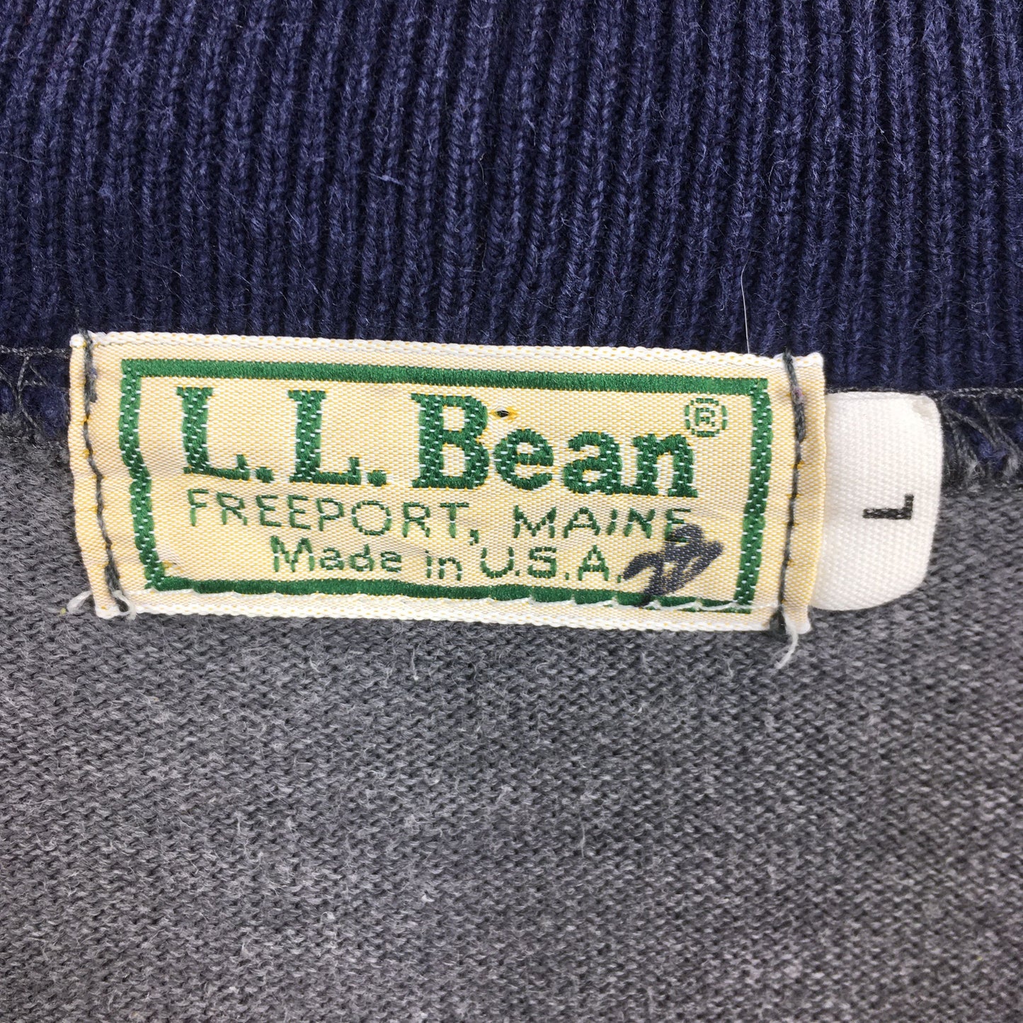 LL Bean Stripes Sweatshirt Large