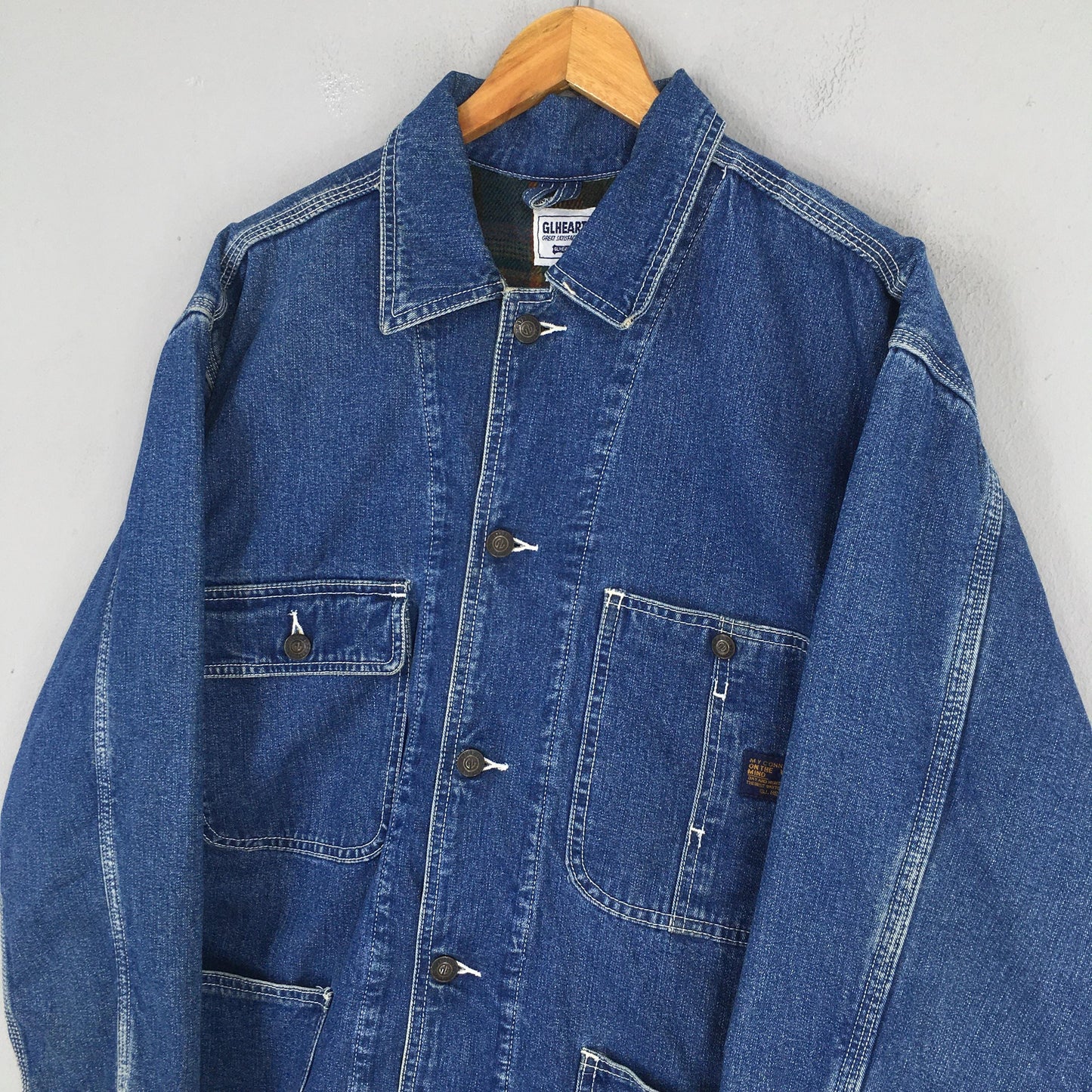GL Heart Sanforized Denim Worker Jacket Large