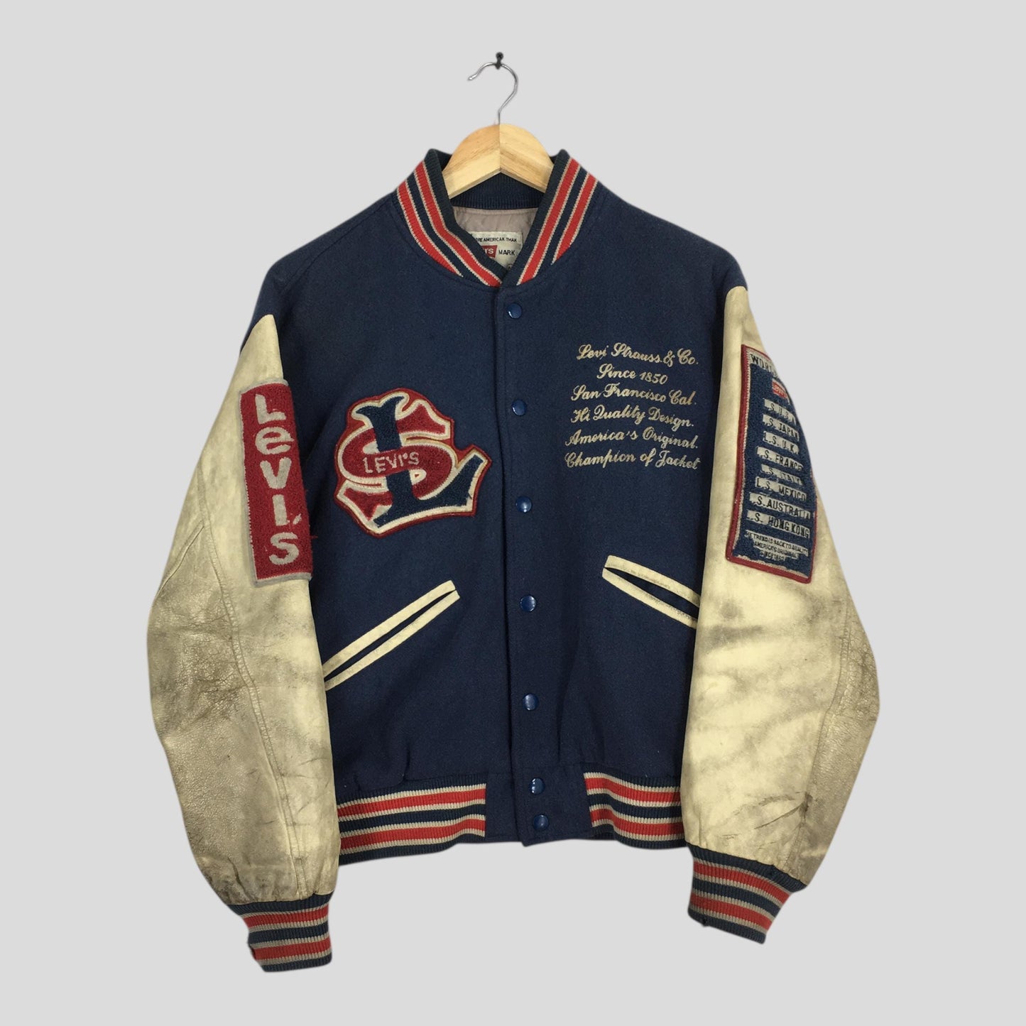 Levi's Strauss Varsity Button Jacket Medium