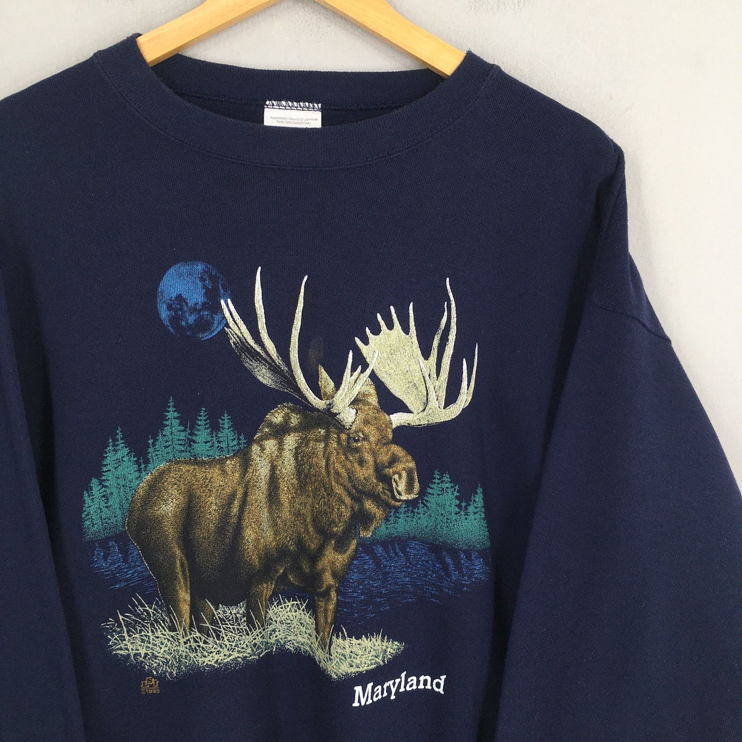 Moose Elk Deer Maryland Wildlife Graphics Sweatshirt XLarge