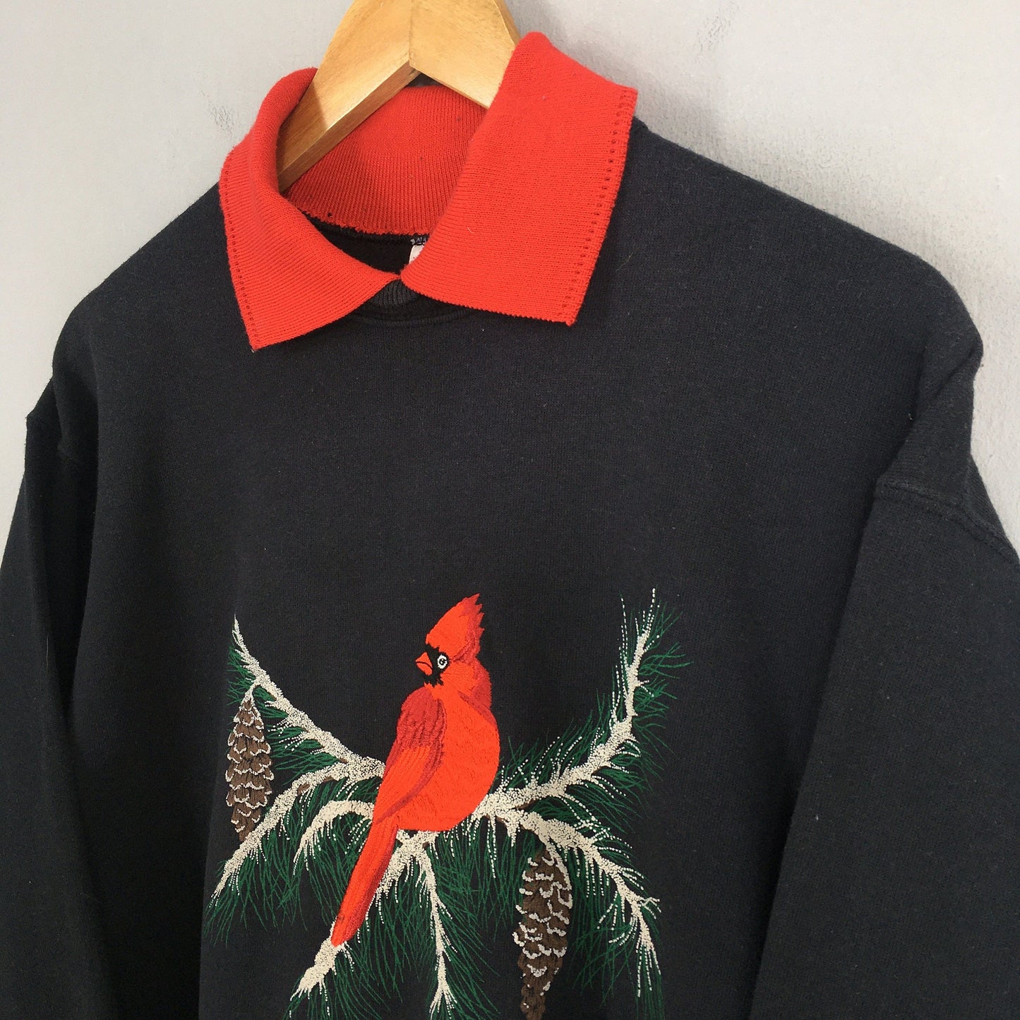 Morning Suns Cardinal Bird Sweatshirt Medium