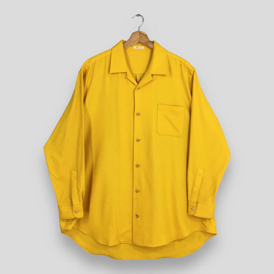 Ys For Men Yohji Yamamoto Laine Wool Shirt XLarge