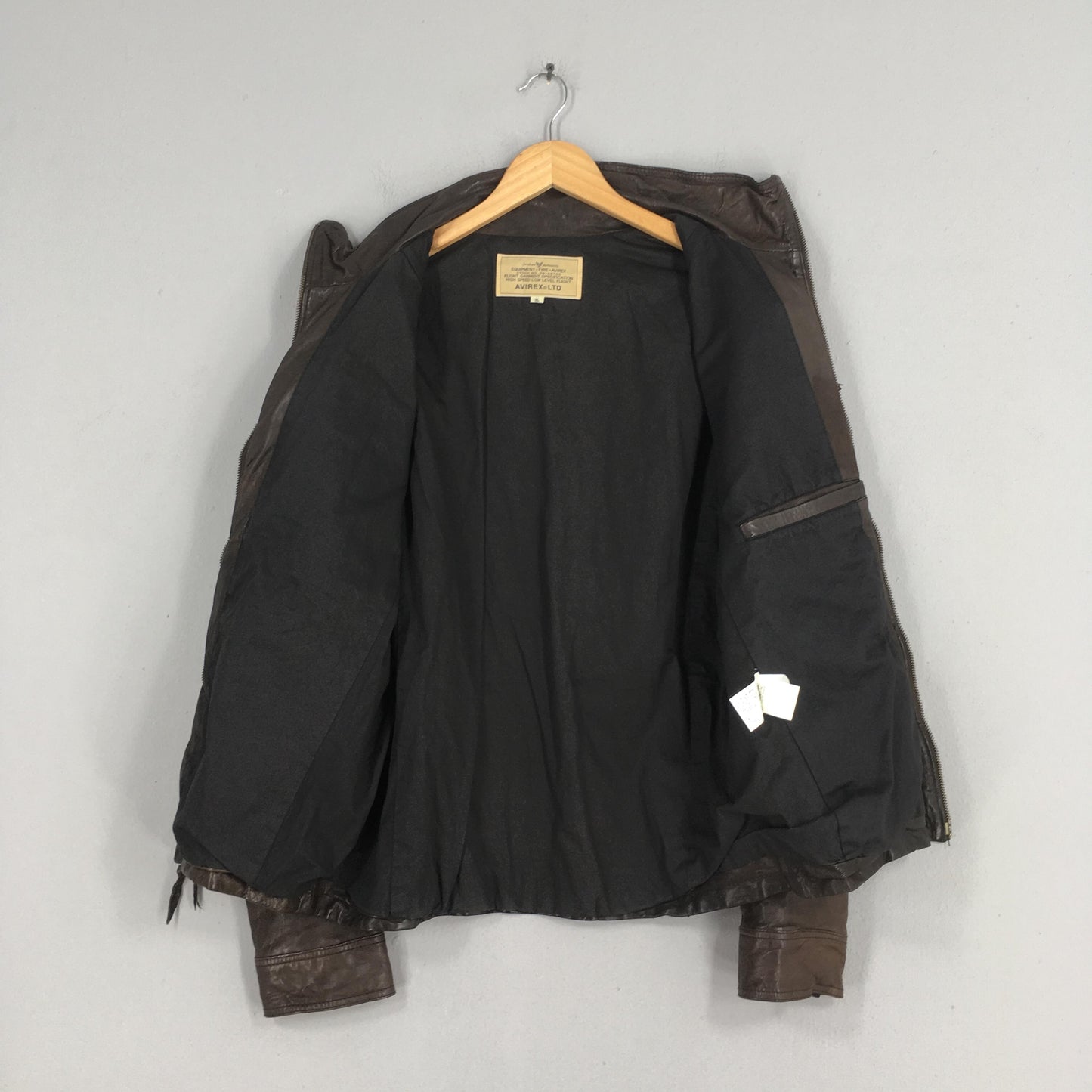 Avirex Ltd Sheepskin Leather Jacket XLarge