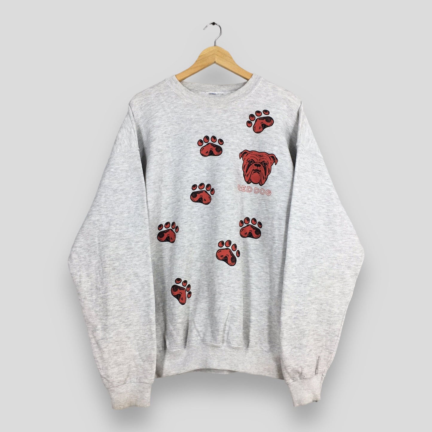 Red Bulldog Gray Sweatshirt XLarge