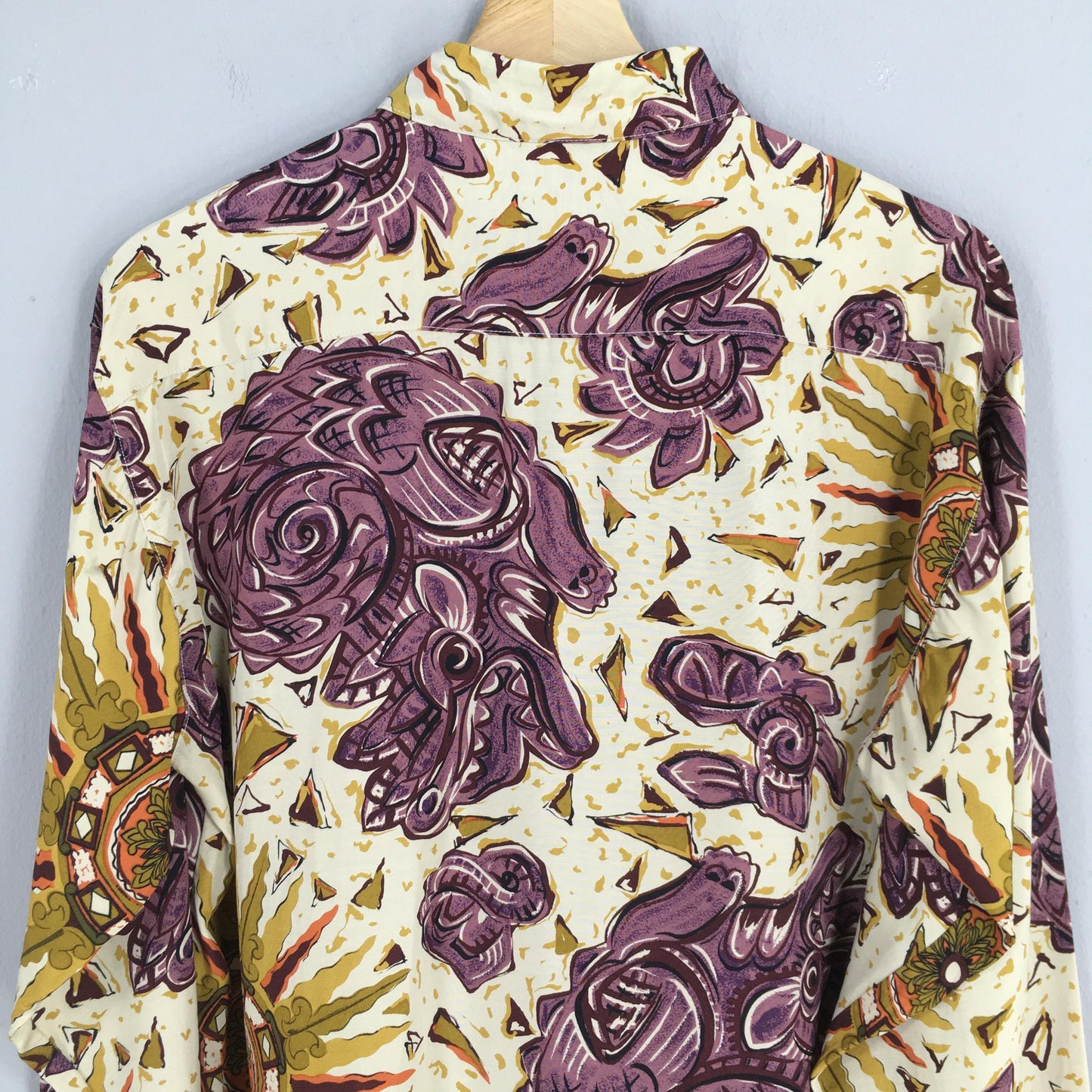 Flower Abstract Pattern Casual Shirt Large