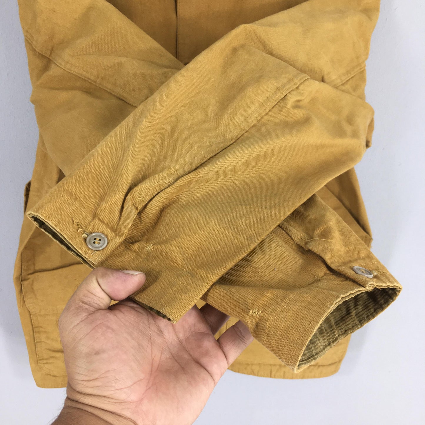 1970s LL Bean Hunting Brown Duck Chore Jacket Large