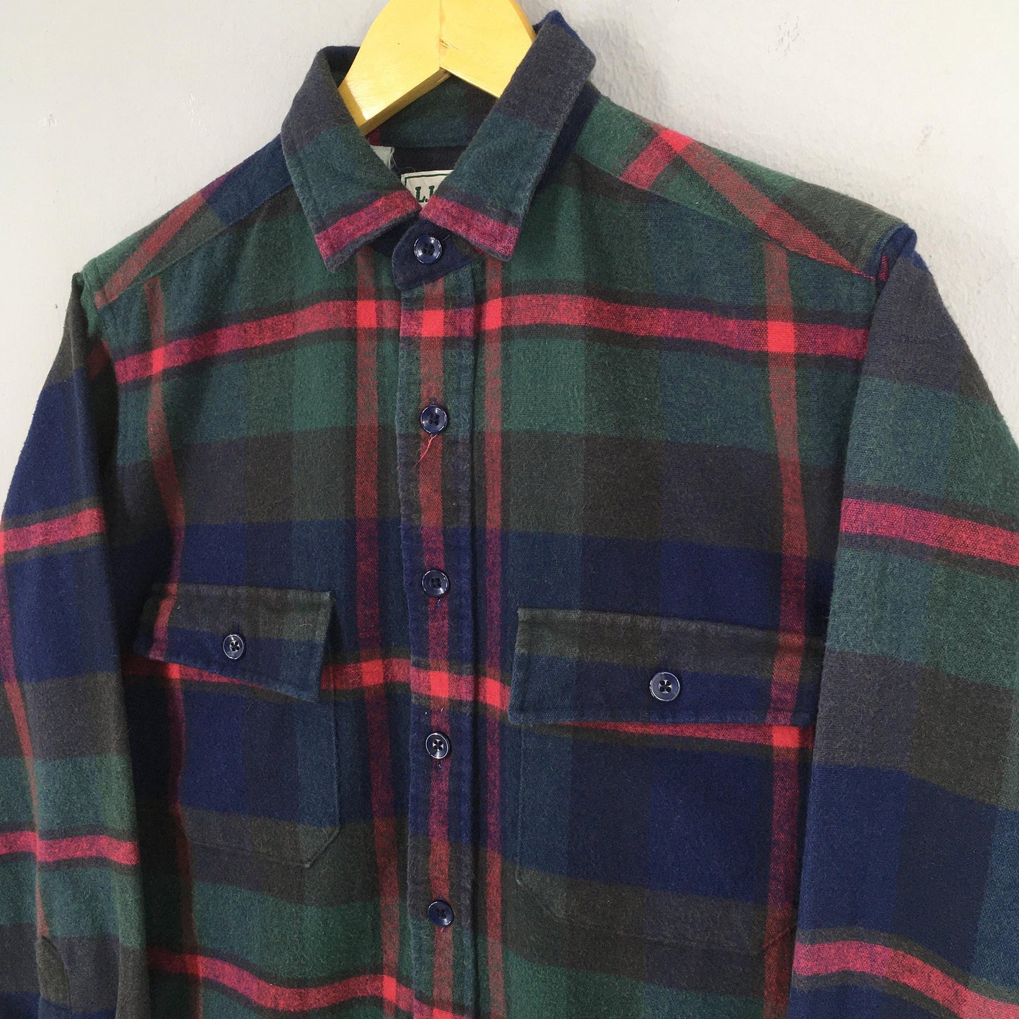 LL Bean Flannel Checkered Shirt Men Small