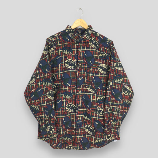 The Arrow Company Pop Art Flannel Shirt Medium