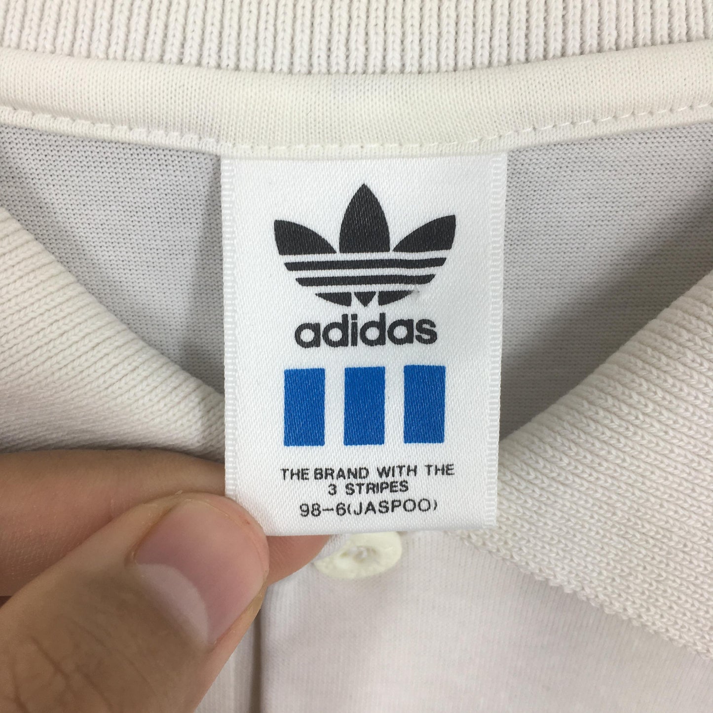 Adidas Trefoil White Polo Shirt Medium