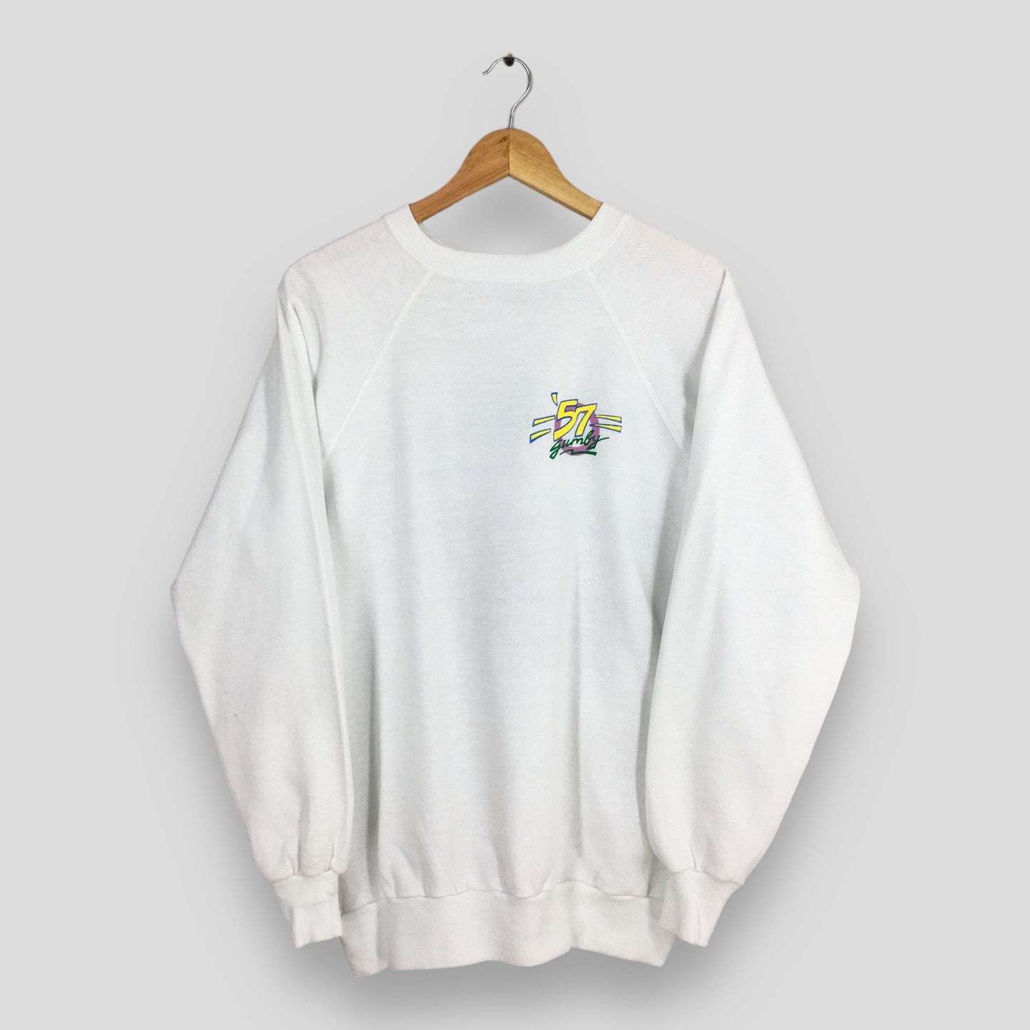 Gumby 57 Chevy Beach White Sweatshirt XLarge