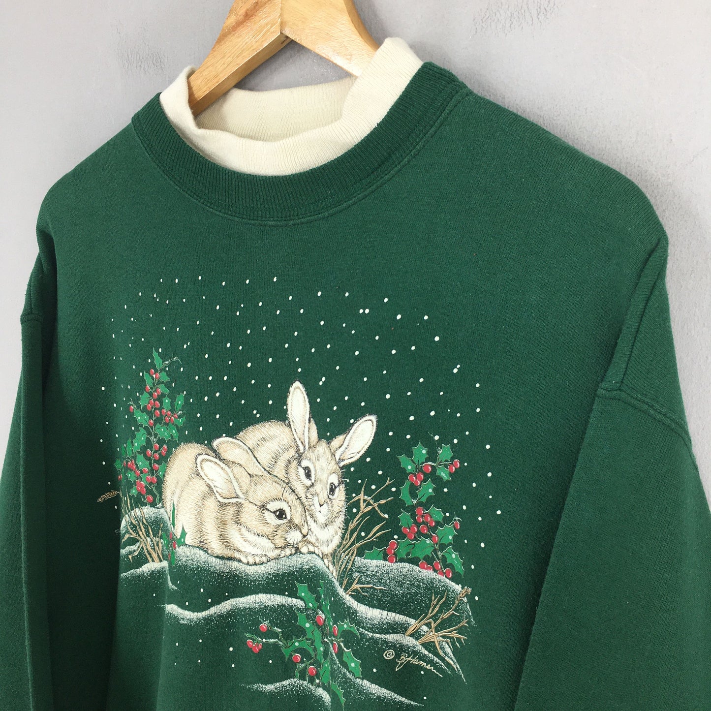 Vintage Morning Sun Bunny Rabbit Sweatshirt Large