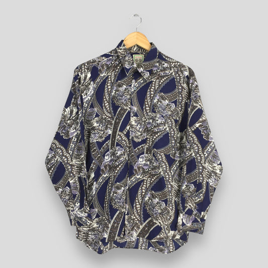 Novelty Baroque Pop Art Polyester Shirt Medium