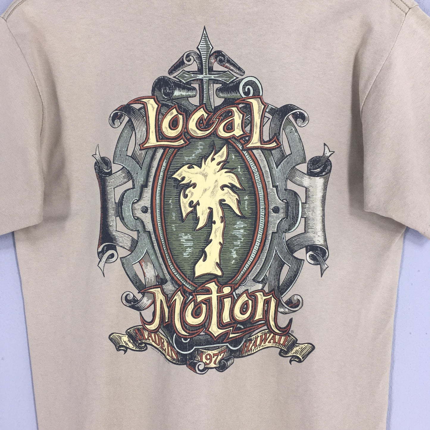 Local Motion Hawaii Surf Brown T shirt Medium