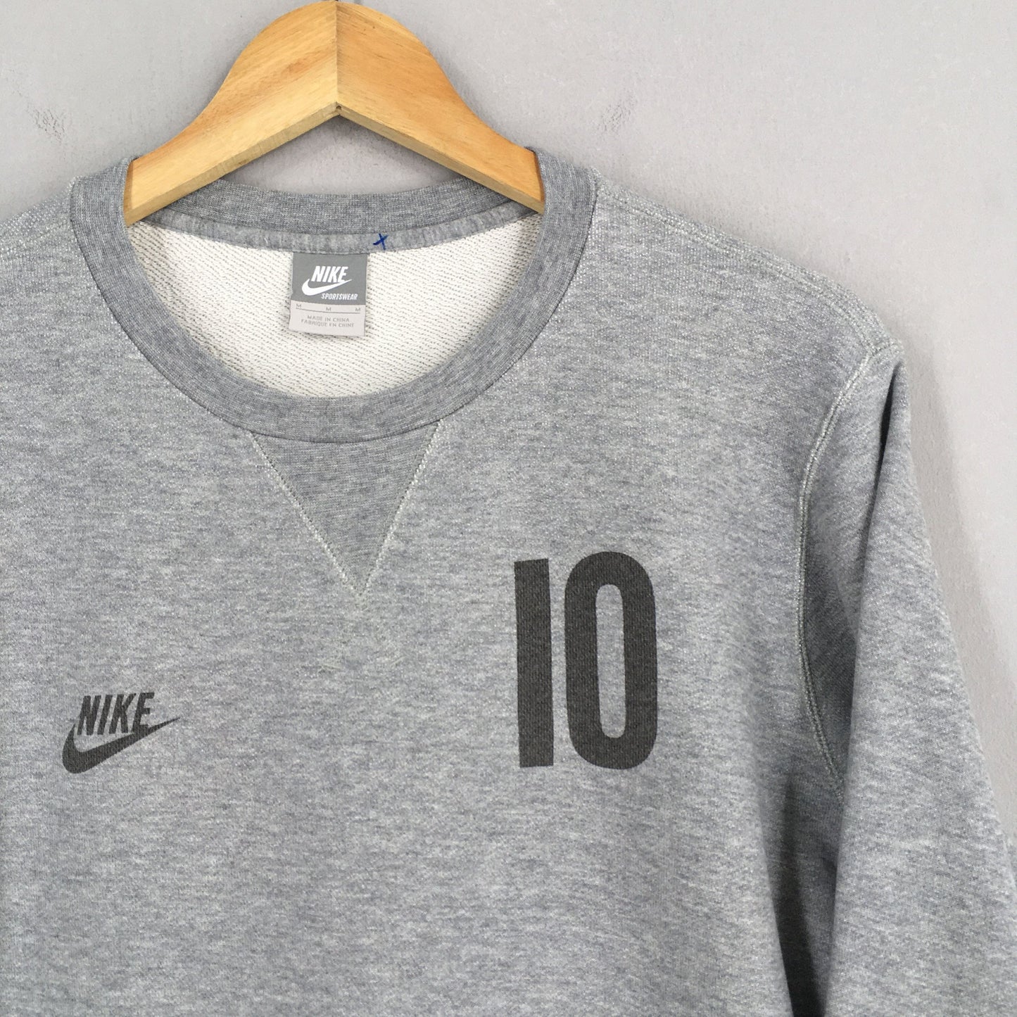 Nike Swoosh Gray Sweatshirt Medium