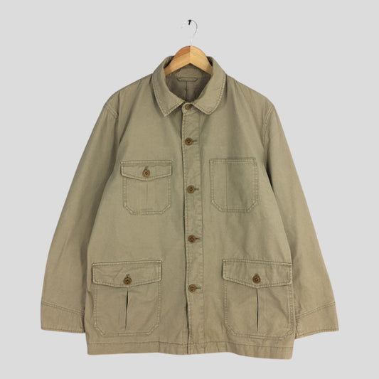 Macchio Japan Beige Workers Jacket Large