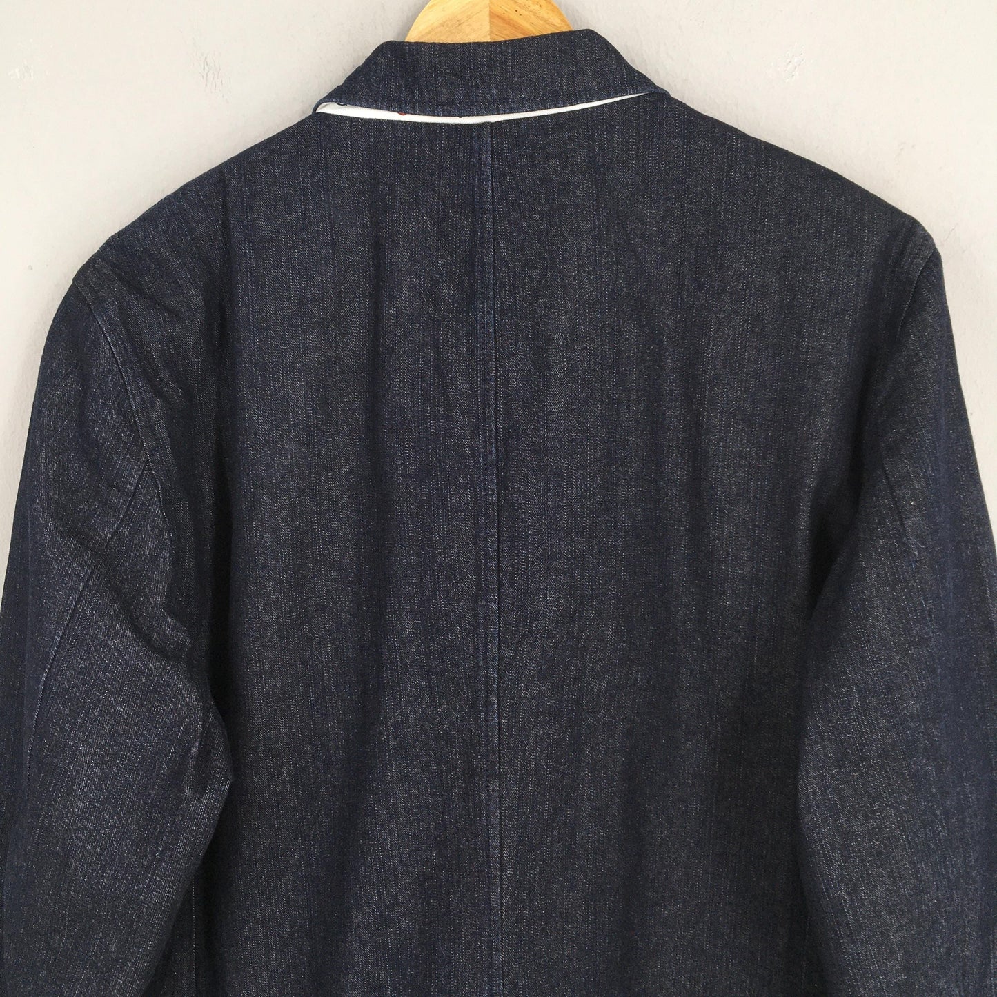 Indigo Blue Denim Workers Jeans Jacket Large