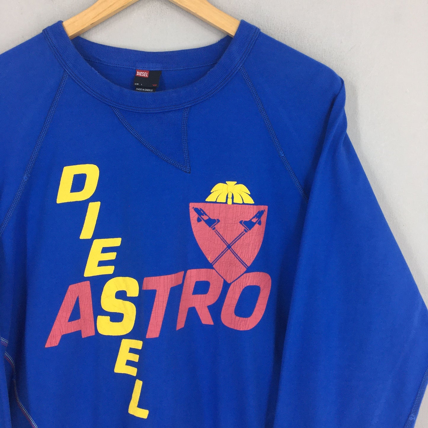 Diesel Astro Printed Blue Sweatshirt Large