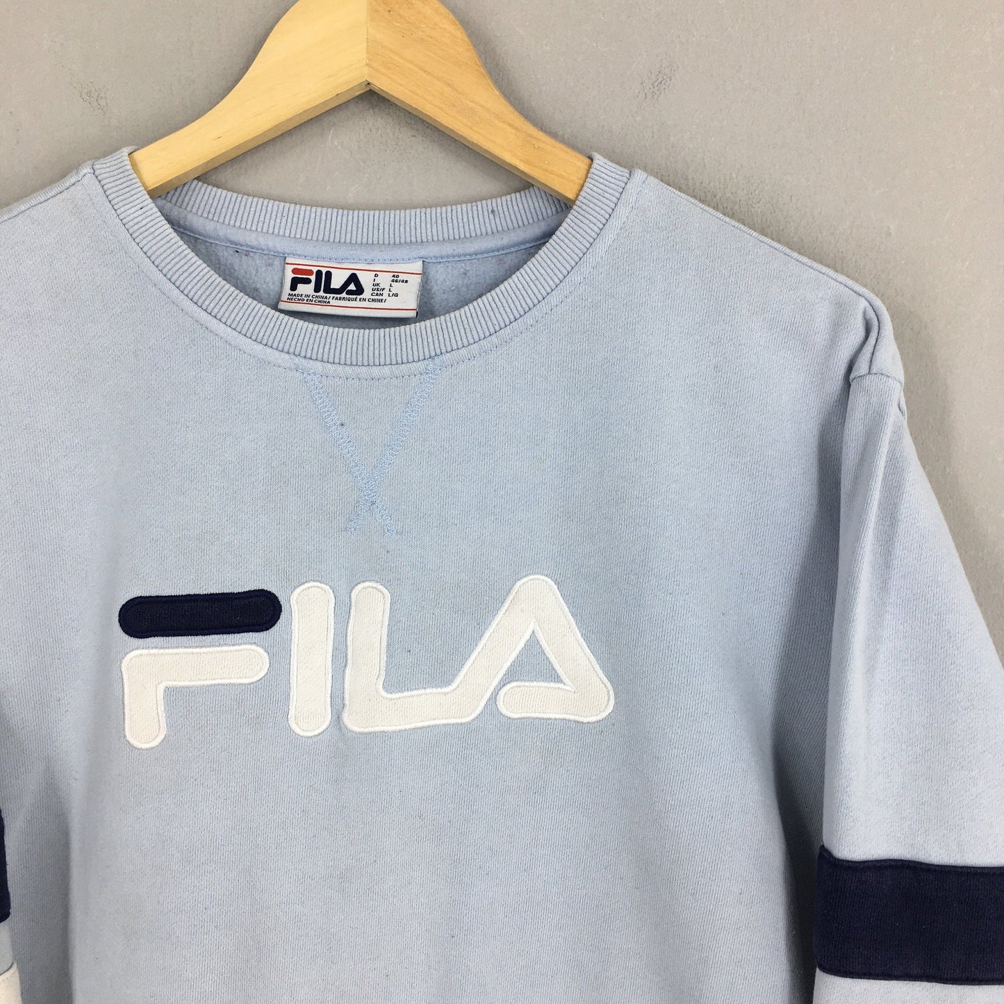 Fila Italia Light Blue Sweatshirt Medium