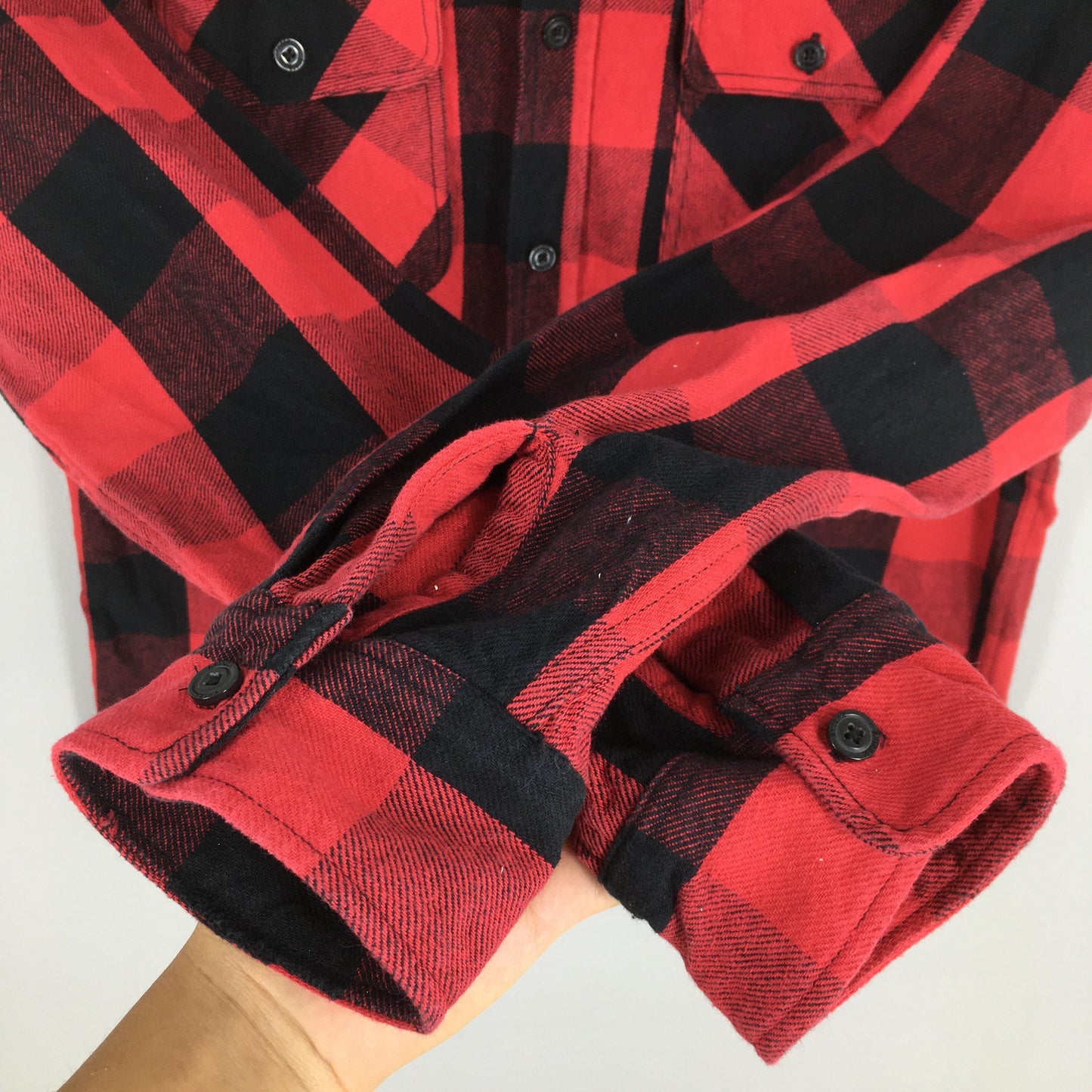 Avirex Usa Plaid Tartan Red Checkered Flannel Shirt XLarge