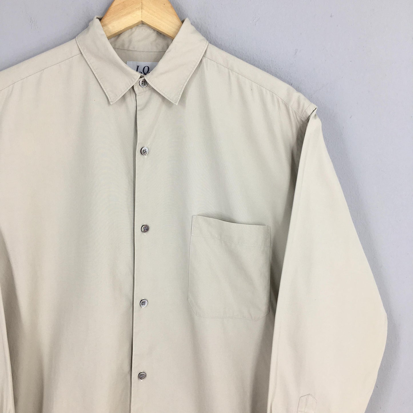 L.Q. Y's For Men Beige Shirt Large