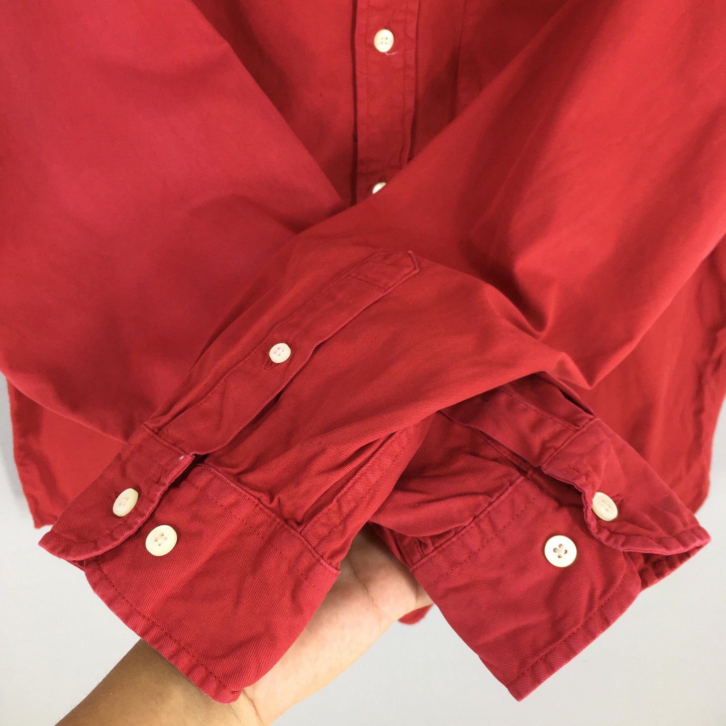 Gap Red Plain Shirt Large