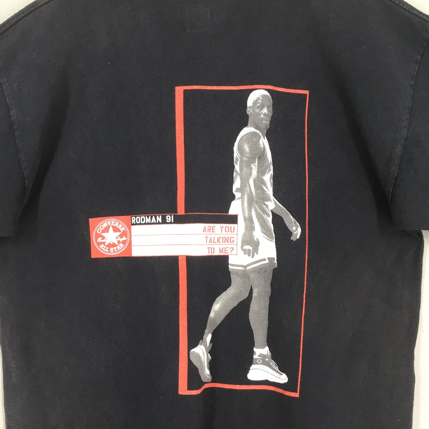 Converse Dennis Rodman 91 Black T shirt Large