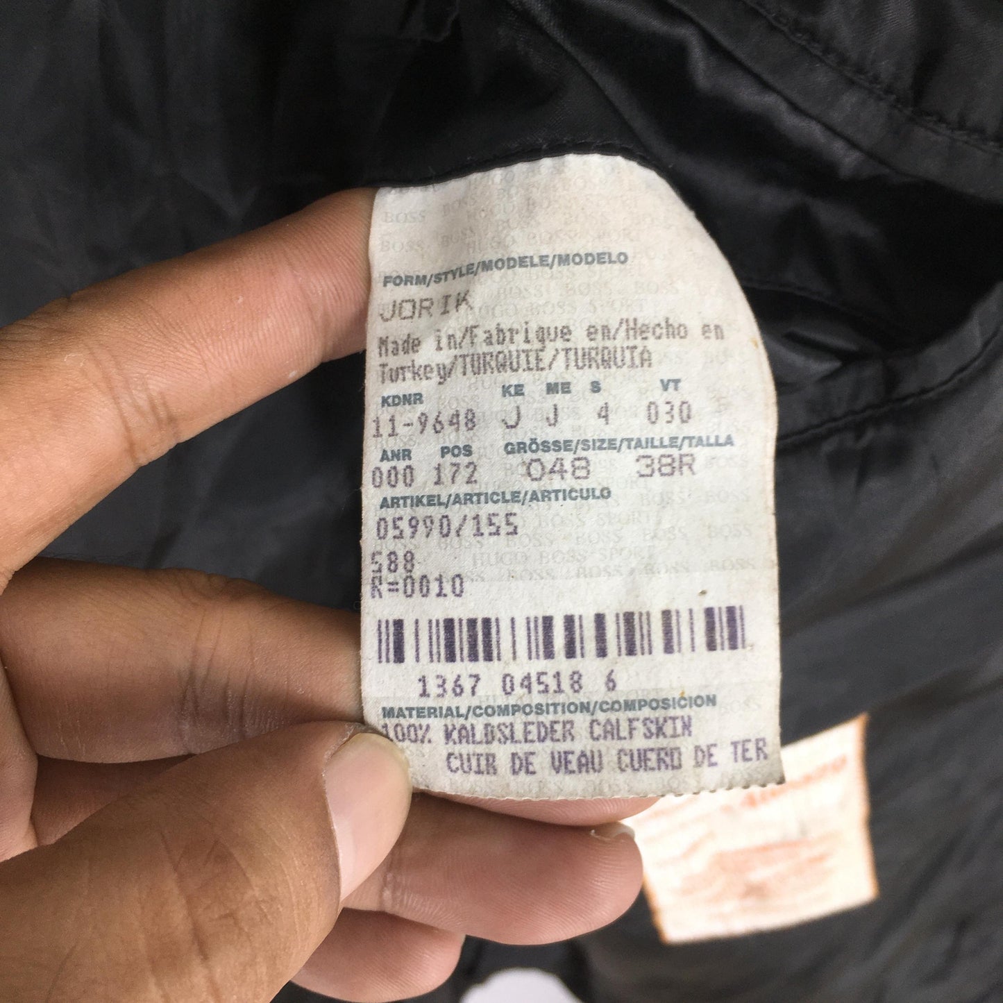 Hugo Boss Black Leather Jorik Jacket Large