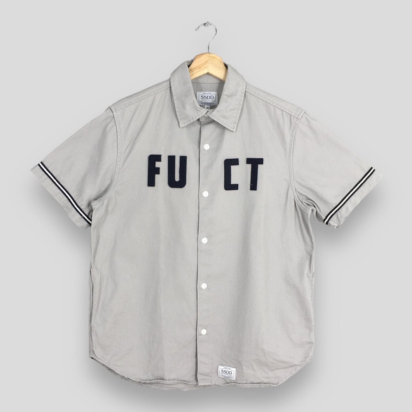 Fuct SSDD Skateboard Gray Shirt Medium