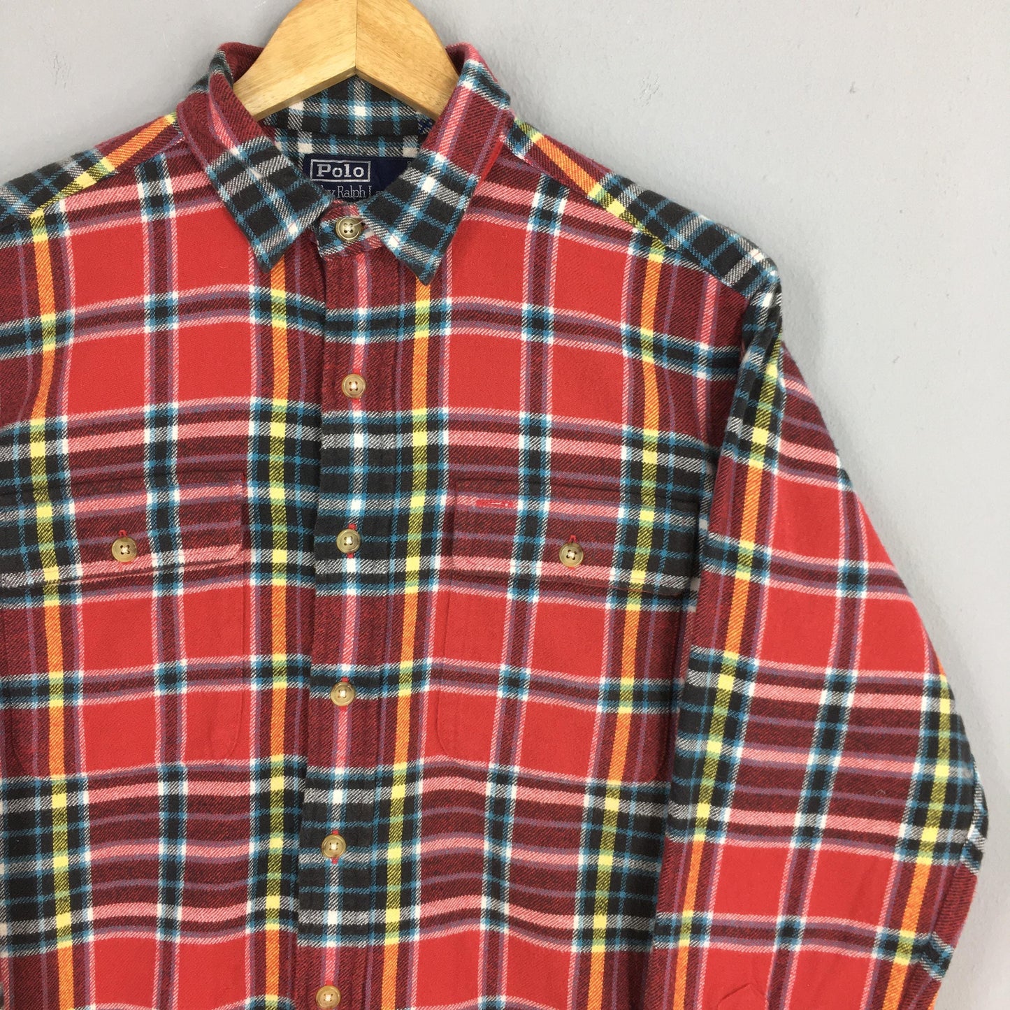 Polo Ralph Lauren Red Checkered Flannel Shirt Medium