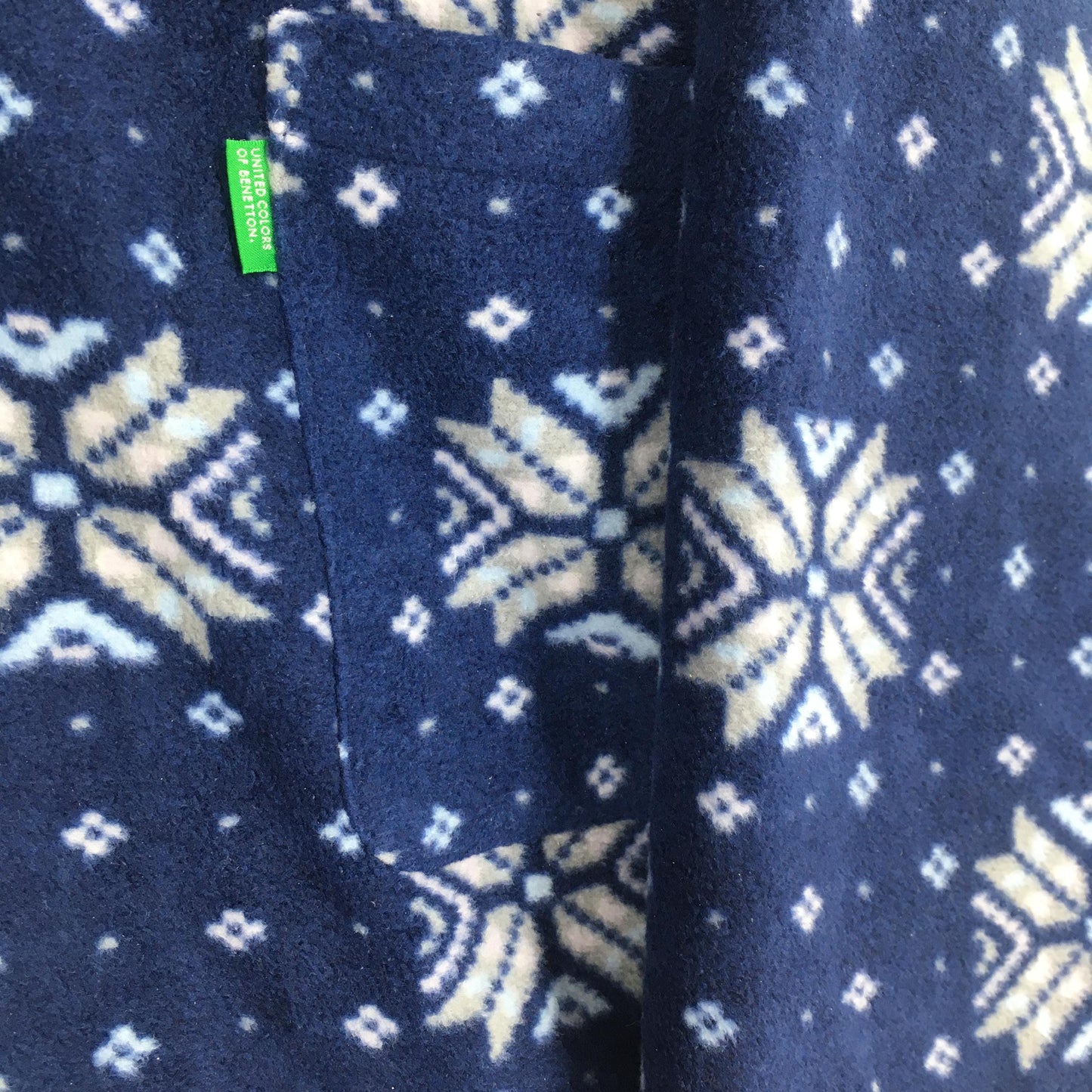 United Colors Of Benetton Blue Fleece Jacket XLarge
