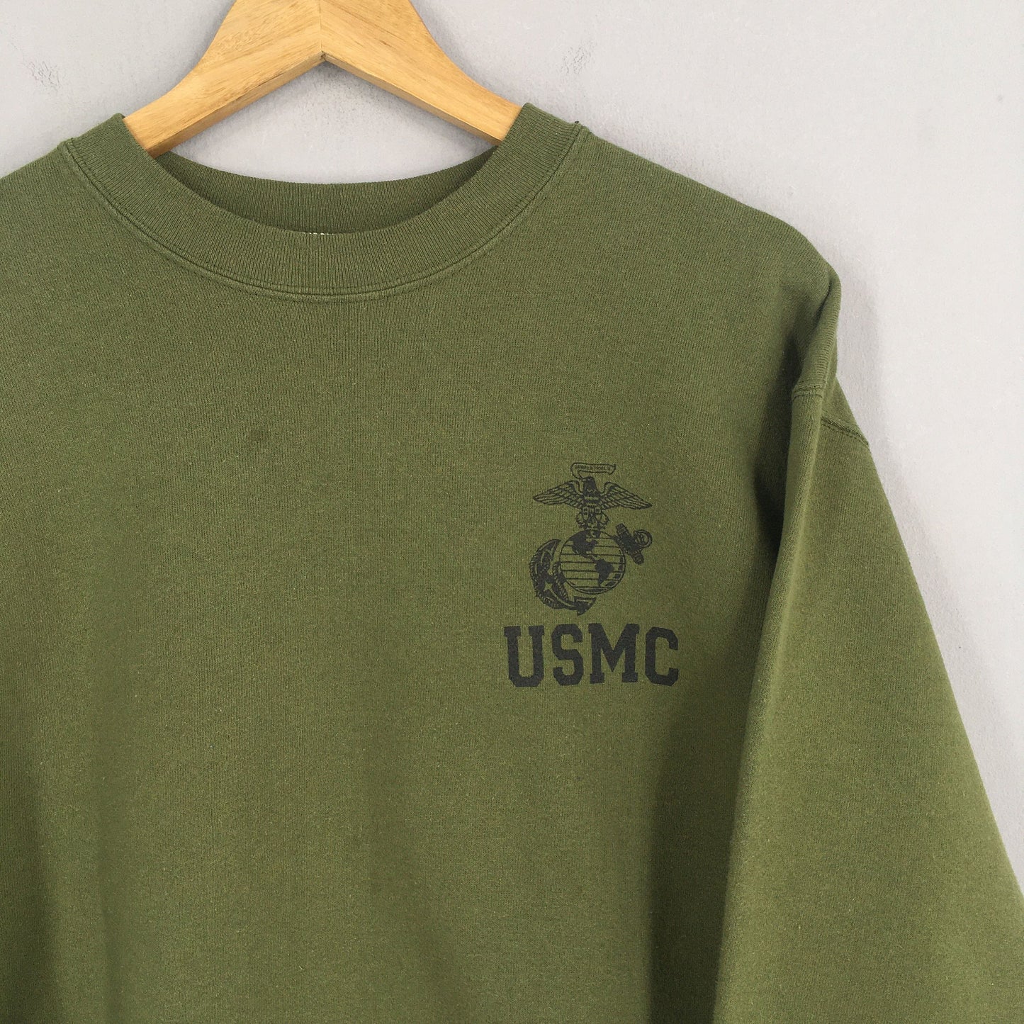 Usmc Marines Green Sweatshirt Medium