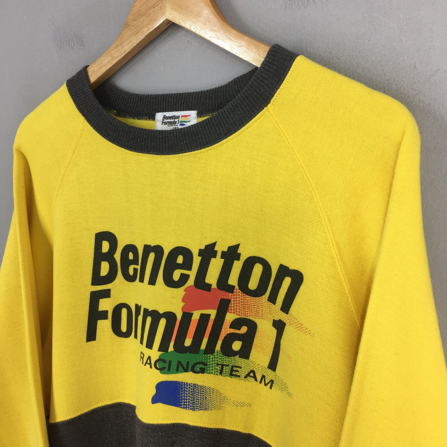 Benetton Formula 1 Yellow Sweatshirt Medium